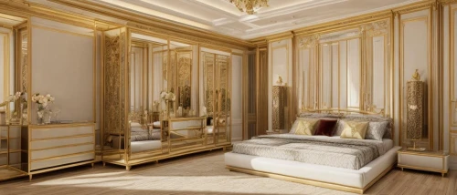 gold wall,ornate room,gold lacquer,gold stucco frame,gold paint stroke,luxurious,great room,napoleon iii style,luxury bathroom,3d rendering,gold paint strokes,interior design,marble palace,neoclassical,bedroom,gold leaf,sleeping room,interior decoration,luxury home interior,beauty room,Interior Design,Bedroom,Transition,French Post-modern