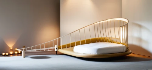 chaise longue,chaise lounge,canopy bed,infant bed,baby bed,bed frame,winding staircase,chaise,sleeper chair,banister,soft furniture,boutique hotel,circular staircase,casa fuster hotel,wooden stair railing,contemporary decor,staircase,danish furniture,modern decor,interior design,Photography,General,Realistic