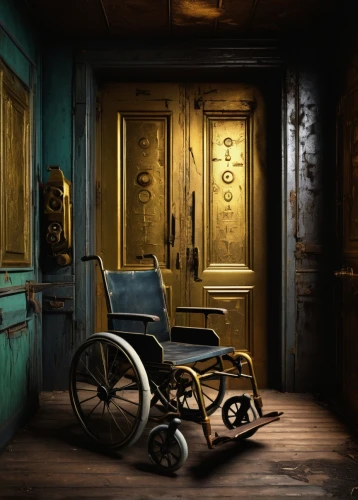 wheelchair,motorized wheelchair,wheelchair accessible,the physically disabled,handicap accessible,nursing home,wheelchair sports,therapy room,disability,wheelchair racing,disabled toilet,disabled parking,accessibility,disabled sports,wheelchair rugby,blue pushcart,wooden carriage,disabled person,carriage,paraplegic,Illustration,Abstract Fantasy,Abstract Fantasy 12