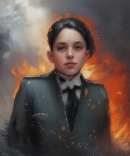 child portrait,children of war,digital painting,katniss,custom portrait,fantasy portrait,world digital painting,joan of arc,cadet,young man,fidel alejandro castro ruz,salvador guillermo allende gossens,portrait background,lucus burns,digital art,itamar kazir,iranian,oil on canvas,dwarf sundheim,child boy,Illustration,Paper based,Paper Based 02