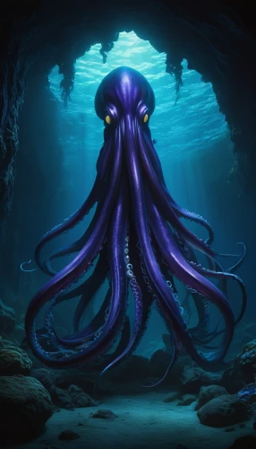 deep sea,octopus,cephalopod,tentacles,under sea,kraken,giant squid,fun octopus,tentacle,undersea,squid game card,calamari,octopus tentacles,cephalopods,octopus vector graphic,squid,cuthulu,deep sea nautilus,the bottom of the sea,god of the sea,Illustration,Realistic Fantasy,Realistic Fantasy 03