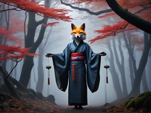 inari,kitsune,samurai,sōjutsu,battōjutsu,nine-tailed,hijiki,sensei,daitō-ryū aiki-jūjutsu,fushimi inari shrine,tsukemono,samurai fighter,goki,iaijutsu,kenjutsu,höstanemon,shinigami,ninjutsu,fushimi inari-taisha shrine,dobok,Conceptual Art,Daily,Daily 18