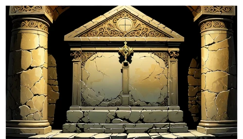 tomb,sepulchre,knight pulpit,empty tomb,obelisk tomb,stone fountain,stone background,mausoleum ruins,crypt,mausoleum,the throne,frame border illustration,background vector,tabernacle,altar,gold art deco border,vestment,font,hall of the fallen,pulpit,Conceptual Art,Oil color,Oil Color 04