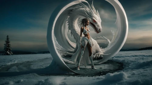 snow ring,ice queen,the snow queen,stargate,crystal ball-photography,conceptual photography,mirror of souls,photo manipulation,photomanipulation,angel playing the harp,bridal veil,ice hotel,white winter dress,parabolic mirror,fantasy picture,harp,frozen bubble,harpist,white rose snow queen,celtic harp