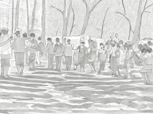 children drawing,people on beach,people walking,camera illustration,river of life project,book illustration,crowd of people,hand-drawn illustration,forest workers,people in nature,walk with the children,regatta,crowds,procession,hikers,crowd,the crowd,school children,kids illustration,people fishing,Design Sketch,Design Sketch,Character Sketch