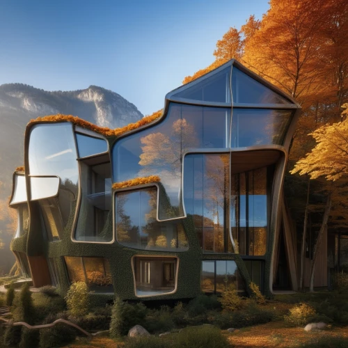 cubic house,house in the mountains,cube stilt houses,house in mountains,cube house,futuristic architecture,mirror house,dunes house,eco hotel,modern house,modern architecture,the cabin in the mountains,house in the forest,autumn camper,eco-construction,tree house hotel,futuristic art museum,mid century house,inverted cottage,futuristic landscape,Photography,General,Realistic