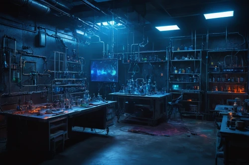 chemical laboratory,laboratory,laboratory information,lab,sci fi surgery room,apothecary,chemist,laboratory equipment,laboratory oven,formula lab,research station,pharmacy,computer room,potions,study room,cold room,dark cabinetry,reagents,science fiction,workbench,Illustration,American Style,American Style 11