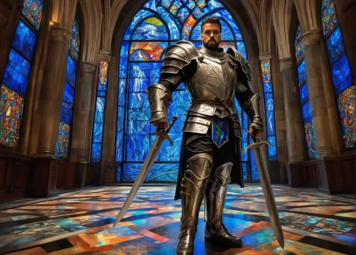 knight armor,paladin,crusader,stained glass,templar,excalibur,joan of arc,king arthur,knight,knight tent,stained glass pattern,hall of the fallen,stained glass windows,knight festival,knight pulpit,cent,castleguard,stained glass window,knights,medieval,Conceptual Art,Oil color,Oil Color 24