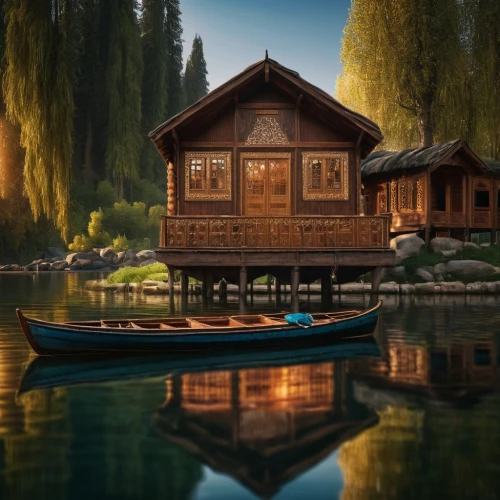 floating huts,house with lake,houseboat,house by the water,boat house,boathouse,fisherman's house,wooden house,summer cottage,fishing float,boat shed,stilt houses,wooden houses,small cabin,log cabin,stilt house,srinagar,wooden boat,boat landscape,wooden hut,Photography,General,Commercial