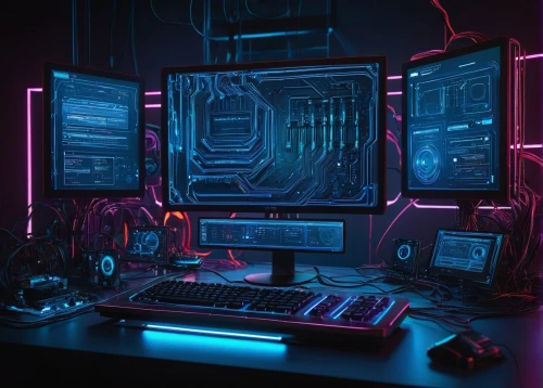 cyber,computer room,computer desk,cyberpunk,computer,computer workstation,cyberspace,desktop computer,neon,computer art,desk,cyber glasses,compute,aesthetic,neon ghosts,computer freak,barebone computer,cyclocomputer,neon coffee,computer case,Art,Classical Oil Painting,Classical Oil Painting 26