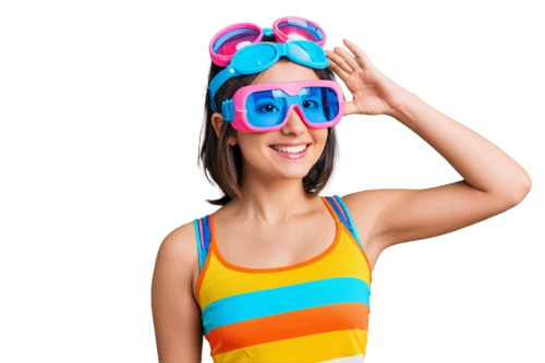 swimming goggles,female swimmer,swim cap,color glasses,high-visibility clothing,kids glasses,ski glasses,summer clip art,trampolining--equipment and supplies,colorful bleter,girl wearing hat,eye glass accessory,goggles,rainbow background,womans seaside hat,colorfulness,rainbow colors,sun glasses,headwear,headgear,Unique,Pixel,Pixel 02