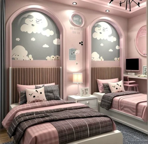 baby room,sleeping room,the little girl's room,children's bedroom,canopy bed,bedroom,kids room,room newborn,great room,beauty room,nursery decoration,modern room,ornate room,wall sticker,interior design,sky apartment,guest room,children's room,pink elephant,interior decoration