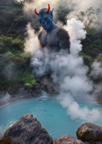 volcano pool,hot spring,krafla volcano,ori-pei,blue lagoon,stitch,the volcano,smoking crater,volcano laki,studio ghibli,shield volcano,mountain spring,volcanos,marvel of peru,el tatio,yo-kai,geothermal,horned,volcano,volcanic lake