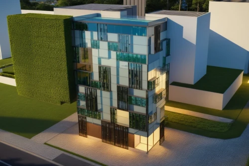 residential tower,apartment building,apartment block,sky apartment,appartment building,mixed-use,3d rendering,glass facade,modern architecture,modern building,glass facades,new housing development,modern house,high-rise building,multi-storey,cubic house,render,glass building,penthouse apartment,apartments,Photography,General,Realistic