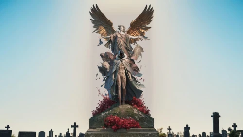 angel statue,angel of death,the statue of the angel,the angel with the cross,magnolia cemetery,archangel,angelology,guardian angel,calvary,eros statue,the archangel,death angel,fallen angel,grave arrangement,australian cemetery,uriel,angels of the apocalypse,hollywood cemetery,vienna's central cemetery,anzac