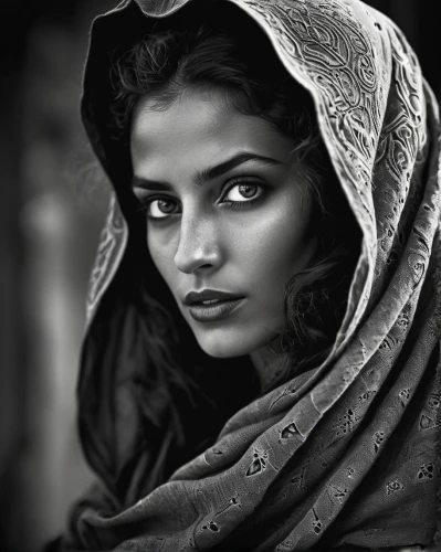 indian woman,indian girl,vintage female portrait,vintage woman,woman portrait,girl in cloth,radha,monochrome photography,portrait photographers,muslim woman,islamic girl,regard,mystical portrait of a girl,east indian,girl in a historic way,indian bride,portrait photography,myna,jaya,romantic portrait,Illustration,Black and White,Black and White 04