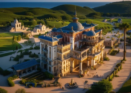 victorian,monte carlo,fairy tale castle,seaside resort,grand hotel,popeye village,hotel del coronado,gold castle,fairytale castle,dragon palace hotel,golf resort,resort town,mansion,bendemeer estates,imperial shores,hotel riviera,golf hotel,renaissance,peninsula,wild west hotel,Photography,General,Realistic