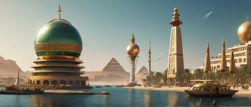 ancient city,cairo,the cairo,constantinople,islamic architectural,al arab,dubai creek,asian architecture,fantasy city,world digital painting,nile,mosques,rem in arabian nights,ancient egypt,futuristic landscape,minarets,the ancient world,nile river,futuristic architecture,orientalism,Photography,General,Realistic