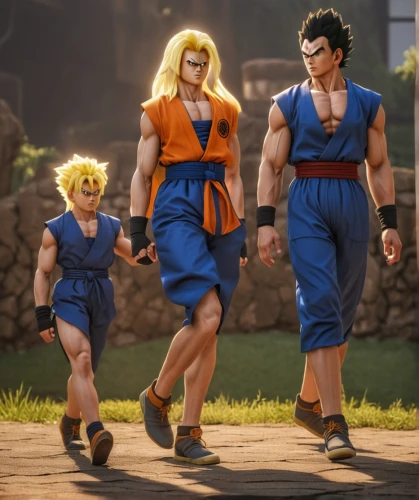 son goku,goku,takikomi gohan,dragon ball,dragonball,stand models,fathers and sons,dragon ball z,holy 3 kings,nikuman,super dad,generations,father-son,game characters,the dawn family,halloween costumes,trunks,gods,father son,happy father's day,Photography,General,Realistic