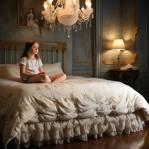 girl in bed,chaise longue,the little girl's room,bed linen,bed,the girl in nightie,woman on bed,mattress,relaxed young girl,mattress pad,canopy bed,casa fuster hotel,boutique hotel,bedroom,rococo,bedding,sleeping room,chaise,girl in a historic way,four-poster