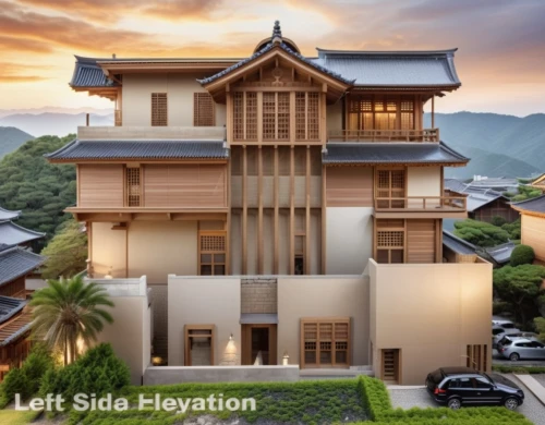 asian architecture,japanese architecture,wooden house,sanya,two story house,floorplan home,house for sale,holiday villa,wooden houses,sky apartment,little house,residential house,shared apartment,3d rendering,house purchase,cube stilt houses,small house,modern house,architectural style,large home,Photography,General,Realistic