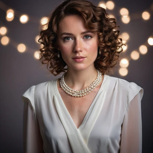 pearl necklace,pearl necklaces,british actress,necklace,elegant,actress,female hollywood actress,pearls,hollywood actress,vanity fair,jane austen,bridal jewelry,romantic portrait,romantic look,mary-gold,daisy jazz isobel ridley,vintage female portrait,a charming woman,curly brunette,love pearls,Art,Classical Oil Painting,Classical Oil Painting 16
