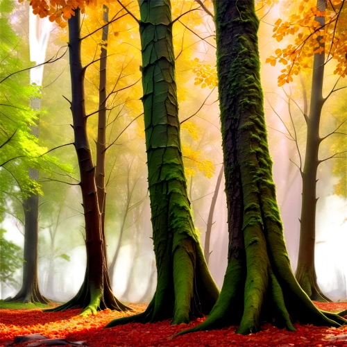 autumn forest,germany forest,beech trees,deciduous forest,fairytale forest,foggy forest,forest landscape,mixed forest,autumn background,beech forest,chestnut forest,autumn trees,autumn scenery,autumn landscape,forest floor,forest glade,green forest,enchanted forest,forest background,fir forest,Art,Artistic Painting,Artistic Painting 45