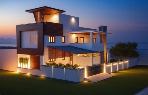 holiday villa,3d rendering,modern house,smart home,luxury property,beautiful home,house by the water,build by mirza golam pir,cube stilt houses,modern architecture,luxury real estate,block balcony,villa,exterior decoration,smarthome,smart house,luxury home,landscape design sydney,residential house,render,Photography,General,Realistic