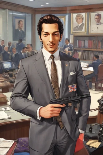 attorney,briefcase,business man,executive toy,spy visual,agent 13,white-collar worker,executive,ceo,special agent,holding a gun,mi6,agent,lawyer,attache case,spy,butler,banker,spy camera,businessperson,Digital Art,Comic