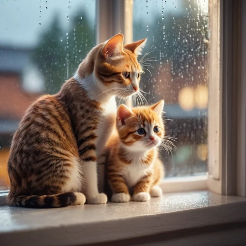 rain cats and dogs,rain on window,rainy day,kittens,in the rain,baby with mom,rain shower,mother and son,little boy and girl,baby cats,cat lovers,cute cat,dad and son outside,cute animals,father and daughter,cat family,little girl and mother,after the rain,baby bathing,father and son,Photography,General,Cinematic