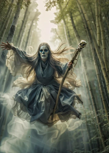 dance of death,danse macabre,shamanism,shamanic,fantasy picture,the witch,sorceress,the enchantress,rusalka,fantasy art,blue enchantress,dead bride,photomanipulation,digital compositing,celebration of witches,mystical portrait of a girl,photoshop manipulation,photo manipulation,fantasy portrait,grimm reaper