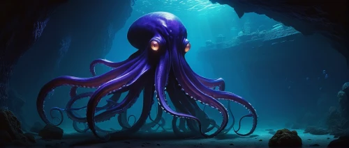 deep sea,giant squid,cephalopod,octopus,tentacles,squid game card,cnidarian,undersea,cuthulu,under sea,tentacle,fun octopus,kraken,cephalopods,squid,octopus vector graphic,cnidaria,calamari,octopus tentacles,the bottom of the sea,Conceptual Art,Sci-Fi,Sci-Fi 22