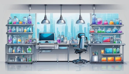 laboratory equipment,chemical laboratory,laboratory,laboratory information,pharmacy,background vector,liquor bar,kitchen shop,laundry room,sci fiction illustration,bar counter,blur office background,chemist,formula lab,laboratory flask,cleaning station,mobile video game vector background,cosmetics counter,apothecary,kitchenette,Unique,Design,Sticker