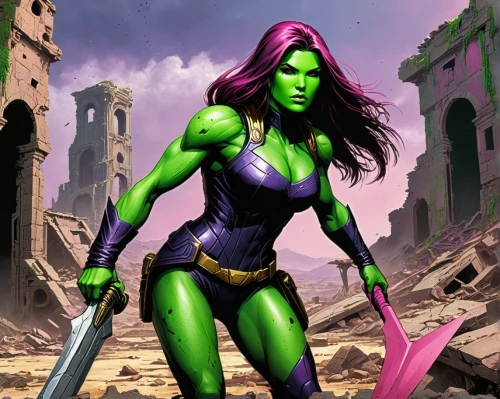 patrol,cleanup,background ivy,green goblin,avenger hulk hero,wall,starfire,huntress,aaa,the enchantress,green skin,green,incredible hulk,fantasy woman,mantis,raphael,hulk,ivy,avenger,female warrior,Conceptual Art,Sci-Fi,Sci-Fi 20