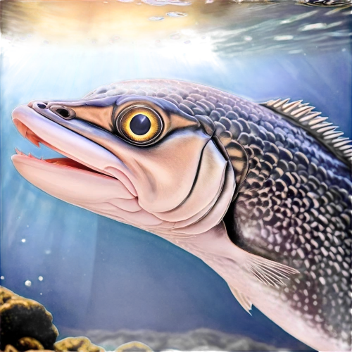 tobaccofish,marine reptile,eleutherodactylus,anodorhynchus,northern pike,acanthorhynchus tenuirostris,conger eel,whiptail,western whiptail,steckerlfisch,oncorhynchus,moray eels,snakehead,forage fish,lissotriton,sea eel,capelin,river monitor,freshwater fish,blue-tongued skink,Art,Artistic Painting,Artistic Painting 06