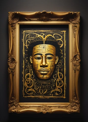 king tut,tutankhamun,pharaonic,tutankhamen,pharaoh,gold stucco frame,hieroglyph,gold frame,gold mask,pharaohs,gold foil art deco frame,ancient icon,golden mask,hieroglyphs,art nouveau frame,hieroglyphics,ankh,frame illustration,golden frame,nile,Art,Artistic Painting,Artistic Painting 51