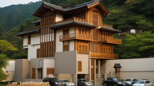 wooden house,japanese architecture,kumano kodo,shirakawa-go,arashiyama,timber house,traditional building,traditional house,wooden facade,koyasan,half-timbered house,ryokan,wooden houses,kawachi town,private house,timber framed building,ginkaku-ji,small house,miniature house,asian architecture,Photography,General,Realistic