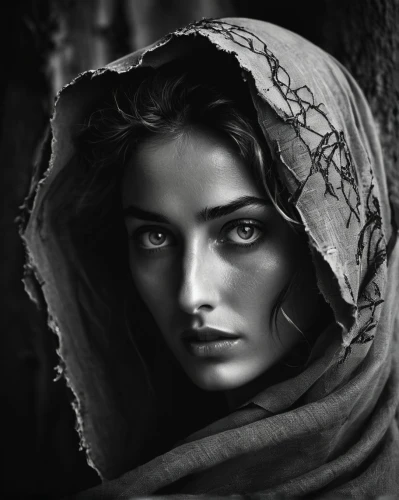 mystical portrait of a girl,charcoal drawing,girl in cloth,regard,romantic portrait,woman portrait,charcoal pencil,world digital painting,vintage female portrait,pencil drawings,fantasy portrait,digital painting,dark portrait,gothic portrait,vintage woman,woman face,indian woman,girl portrait,girl with cloth,portrait photographers,Illustration,Black and White,Black and White 33