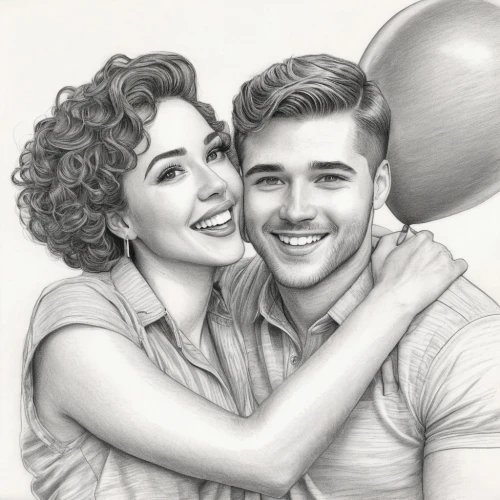 pencil drawing,young couple,pencil drawings,charcoal pencil,vintage drawing,charcoal drawing,vintage boy and girl,graphite,beautiful couple,romantic portrait,dancing couple,pencil and paper,vintage man and woman,mahogany family,happy couple,pencil art,irish balloon,valentine day's pin up,love couple,two people,Illustration,Black and White,Black and White 30