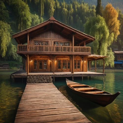 house with lake,house by the water,boat house,boathouse,houseboat,fisherman's house,boat shed,wooden house,wooden pier,summer cottage,boat dock,dock,the cabin in the mountains,floating huts,wooden bridge,docks,lake misurina,small cabin,lake lucerne region,log cabin,Photography,General,Commercial