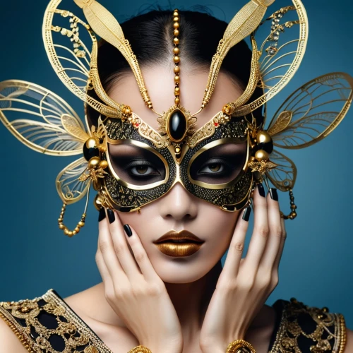 venetian mask,gold mask,golden mask,masquerade,gold filigree,the carnival of venice,gold foil crown,masque,beauty mask,gold lacquer,gold jewelry,gold crown,gold foil art,tribal masks,golden passion flower butterfly,masked,golden crown,laurel wreath,headdress,mask,Photography,General,Realistic