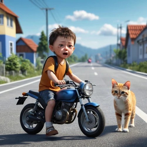 toy motorcycle,motorbike,biker,bike kids,family motorcycle,motorcycle,motorcycling,motorcycles,motorcycle racing,motorcycle racer,motor-bike,motorcyclist,scooter riding,street cat,scooter,cartoon cat,no motorbike,grand prix motorcycle racing,digital compositing,ducati,Photography,General,Realistic