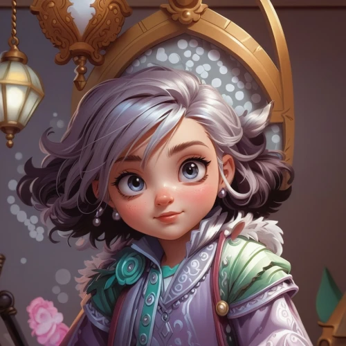 eglantine,fantasy portrait,fairy tale character,elsa,fairy tale icons,acerola,cg artwork,violet head elf,game illustration,child portrait,custom portrait,kids illustration,portrait background,digital painting,lux,elf,illustrator,child fairy,rapunzel,elza,Conceptual Art,Fantasy,Fantasy 03