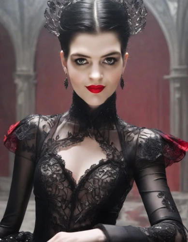 gothic fashion,vampire woman,gothic woman,vampire lady,goth woman,gothic portrait,queen of hearts,dracula,vampire,gothic style,gothic,snow white,evil woman,gothic dress,goth like,goth weekend,the enchantress,evil fairy,devil,dark gothic mood,Photography,Cinematic
