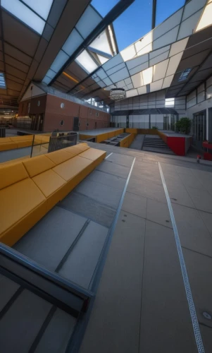 daylighting,moving walkway,school design,roof landscape,folding roof,glass roof,3d rendering,roof terrace,courtyard,aileron,solar cell base,leisure facility,overpass,hospital landing pad,awnings,roof panels,transport hub,roof structures,tartan track,render,Art,Artistic Painting,Artistic Painting 43