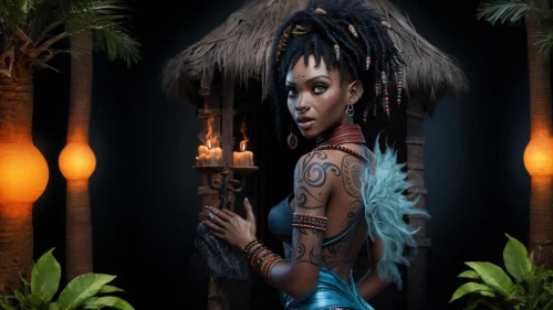 voodoo woman,african art,polynesian girl,african woman,polynesian,aborigine,african culture,warrior woman,ancient egyptian girl,cleopatra,monsoon banner,south pacific,hula,png sculpture,african american woman,lily of the nile,fire-eater,moana,digital compositing,afar tribe