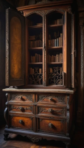 cabinet,armoire,secretary desk,sideboard,cabinetry,music chest,writing desk,dresser,china cabinet,cabinets,chiffonier,bookcase,dark cabinetry,cupboard,a drawer,chest of drawers,antique furniture,drawer,woodwork,storage cabinet,Art,Artistic Painting,Artistic Painting 35