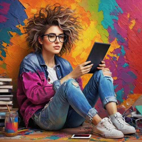 girl studying,girl at the computer,painting technique,illustrator,girl drawing,librarian,book electronic,world digital painting,e-book readers,sci fiction illustration,artist portrait,e-book,writing-book,bookworm,reading glasses,reading,youth book,lenovo,music books,computer addiction,Photography,Documentary Photography,Documentary Photography 29