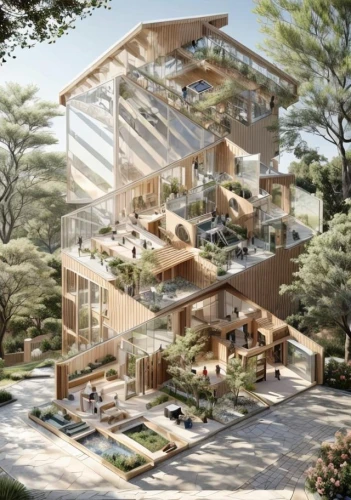 eco-construction,cubic house,japanese architecture,hahnenfu greenhouse,eco hotel,timber house,archidaily,frame house,cube house,multistoreyed,modern architecture,tree house hotel,wooden construction,tree house,cube stilt houses,residential,mixed-use,sky apartment,hanging houses,urban design