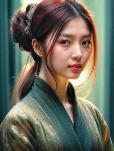 hanbok,mulan,japanese woman,oriental girl,oriental princess,world digital painting,mukimono,geisha,songpyeon,korean culture,asian woman,geisha girl,portrait background,japanese art,chinese art,junshan yinzhen,digital painting,yi sun sin,mystical portrait of a girl,kimono,Photography,General,Fantasy